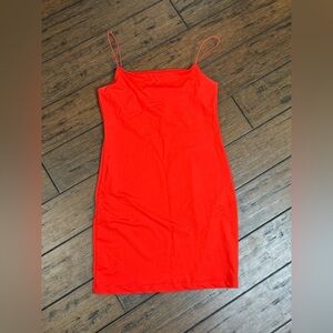 Zara Bold Red bodycon Dress size Large